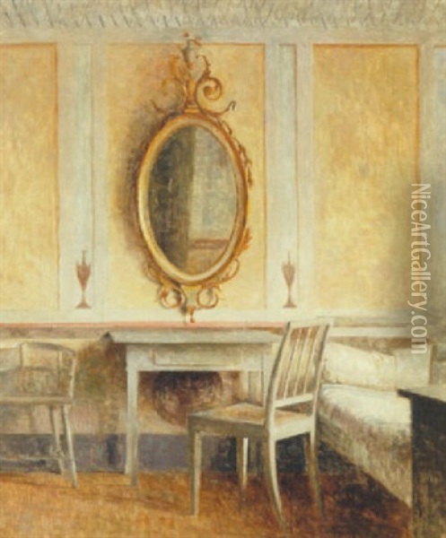 Interior Fra Liselund Slot Oil Painting - Peter Vilhelm Ilsted