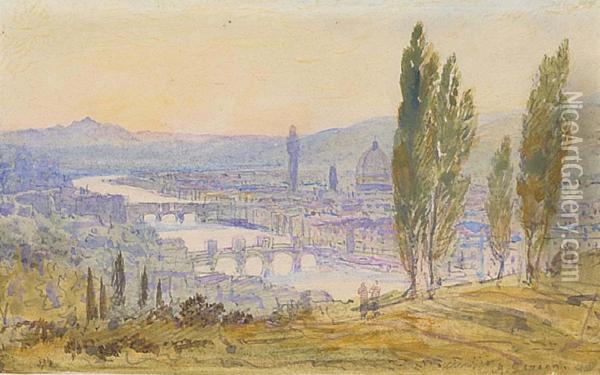 Florence From San Miniato Oil Painting - Arthur Severn