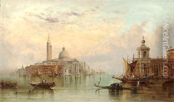 The Dogana, Venice, looking towards Santa Maria Maggiore Oil Painting - Alfred Pollentine