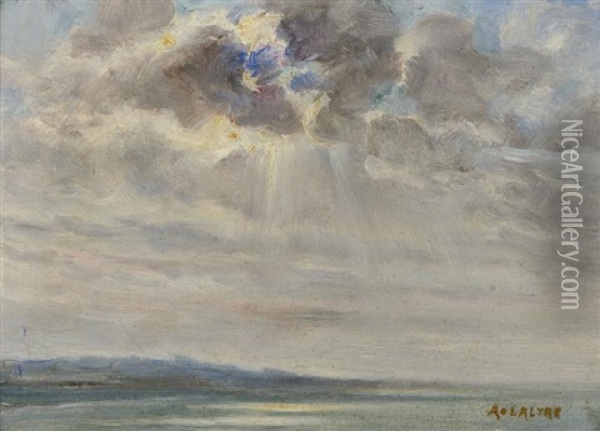 Etude De Ciel (study) Oil Painting - Adolphe Lalire LaLyre