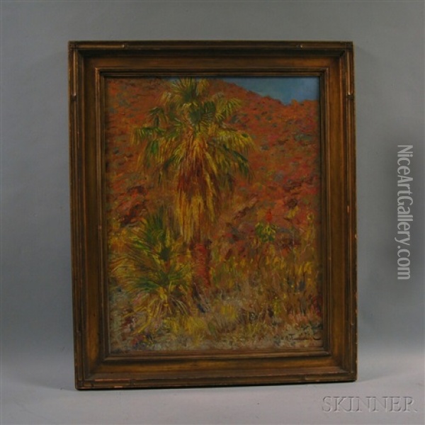 Palm Trees, California Oil Painting - Arnaldo Casella Tamburini Jr.