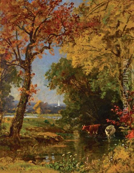 Autumn Scene Oil Painting - Jasper Francis Cropsey
