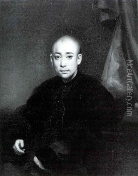 Portrait Of A Chinese Man Oil Painting -  Lam Qua