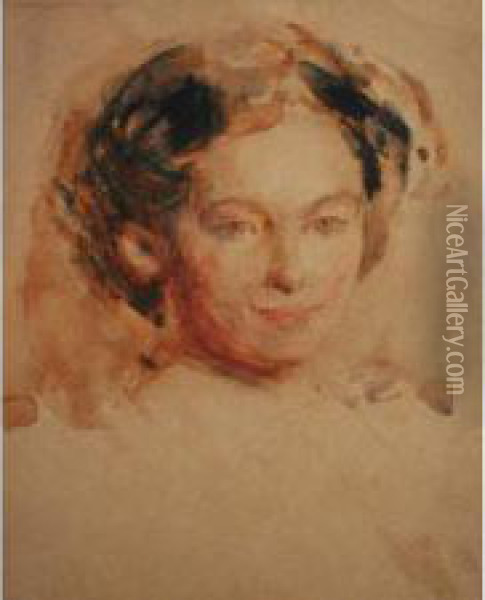 Portrait Sketch Of A Young Woman Oil Painting - Ambrose McEvoy