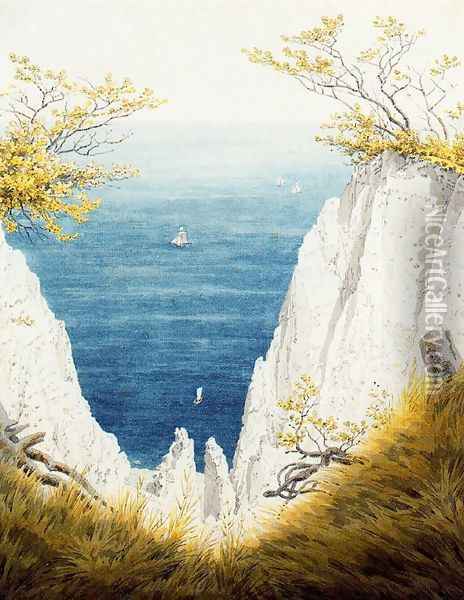 The Chalk Cliffs on Rügen Oil Painting - Caspar David Friedrich