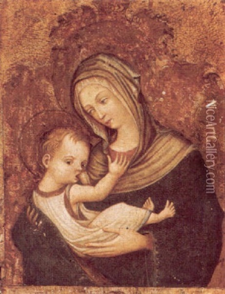 The Madonna And Child Oil Painting - Michele Giambono