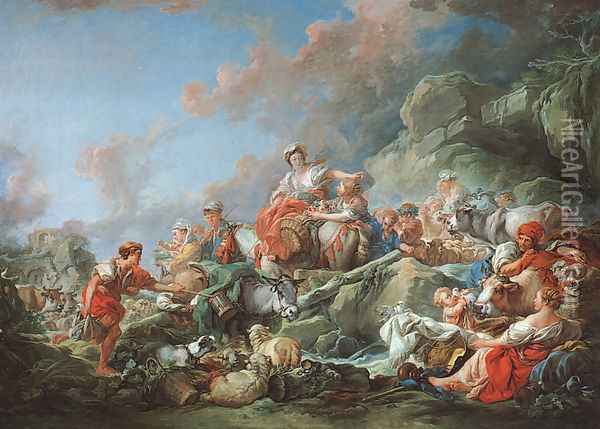 Returning from Market 1767 Oil Painting - Francois Boucher