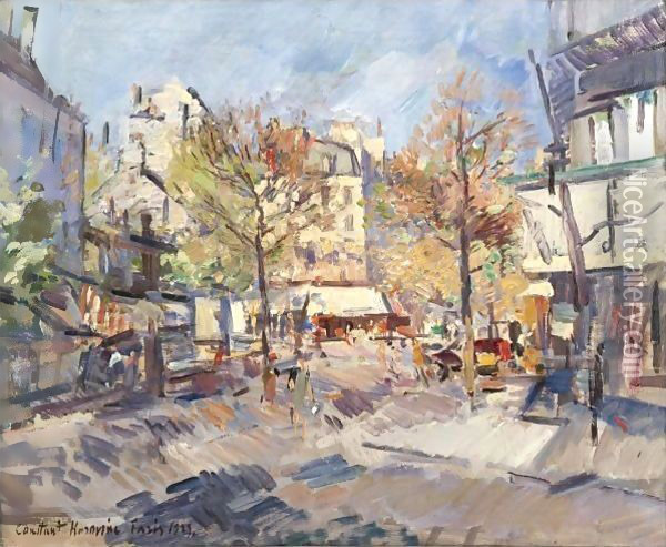 Autumn In Paris Oil Painting - Konstantin Alexeievitch Korovin
