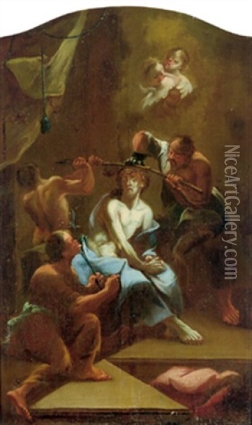 Die Dornenkronung Christi Oil Painting - Daniel Gran
