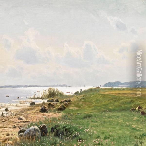 View From Roskilde Fjord Oil Painting - Anton Erik Ch. Thorenfeld