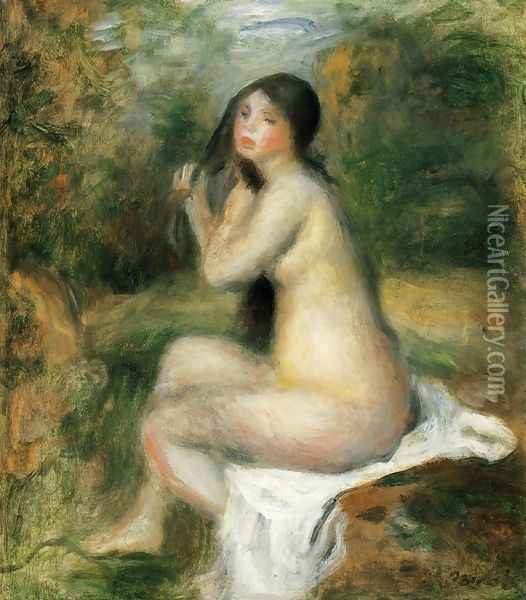 Seated Bather 5 Oil Painting - Pierre Auguste Renoir