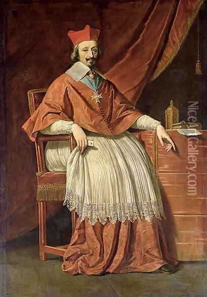 Cardinal Richelieu (1585-1642) 1636 Oil Painting - Philippe de Champaigne