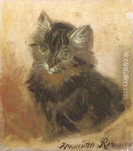 The little kitten Oil Painting - Henriette Ronner-Knip