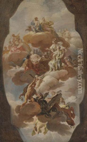 The Gods Of Mt. Olympus Oil Painting - Corrado Giaquinto