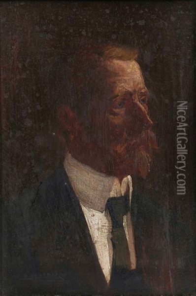 Head Of A Man Oil Painting - John Samuel Watkins