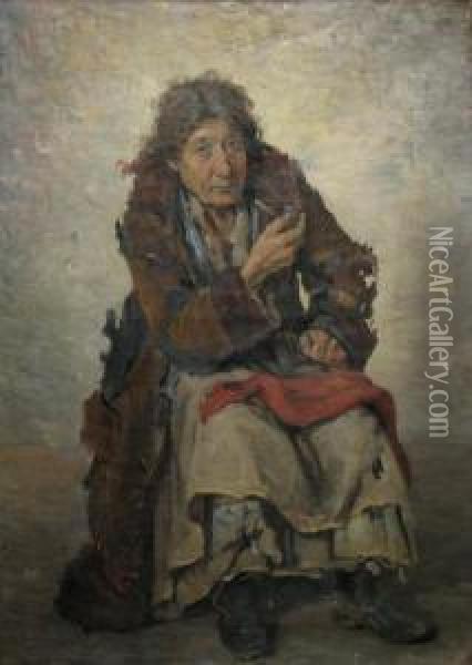 Tiganca Oil Painting - Gheorghe Popovici