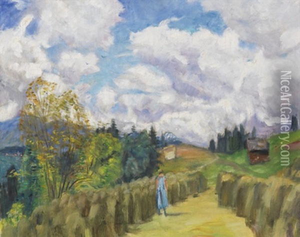 Sommerliche Gailenberglandschaft Oil Painting - Otto Modersohn
