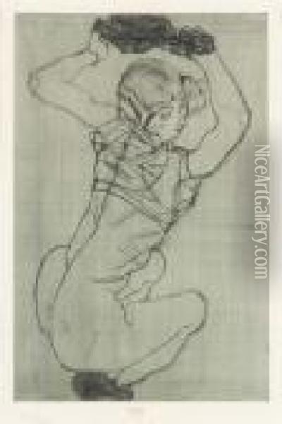 Kauernde (kallir 6) Oil Painting - Egon Schiele