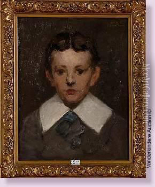 Portrait De Louis Oil Painting - Ernest Blanc-Garin