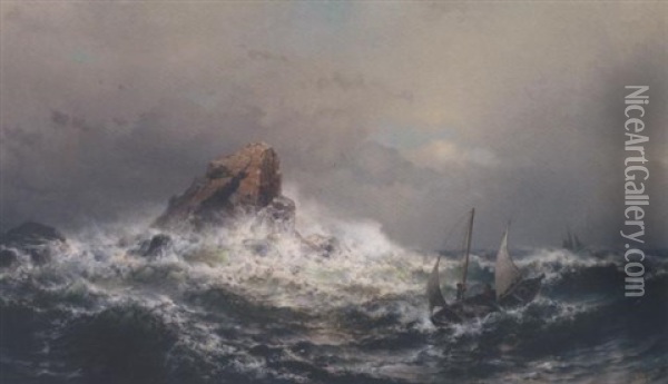 Stormy Seas Oil Painting - Mauritz Frederick Hendrick de Haas