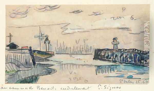 Entree du port de Saint-Valery Oil Painting - Paul Signac