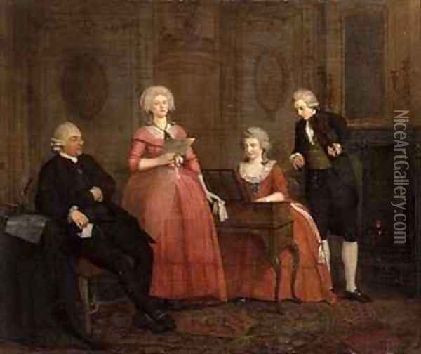 A Musical Party Oil Painting - Jan the Younger Ekels