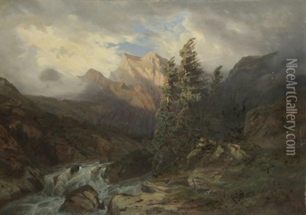 Oberland Bernois Oil Painting - Leberecht Lortet