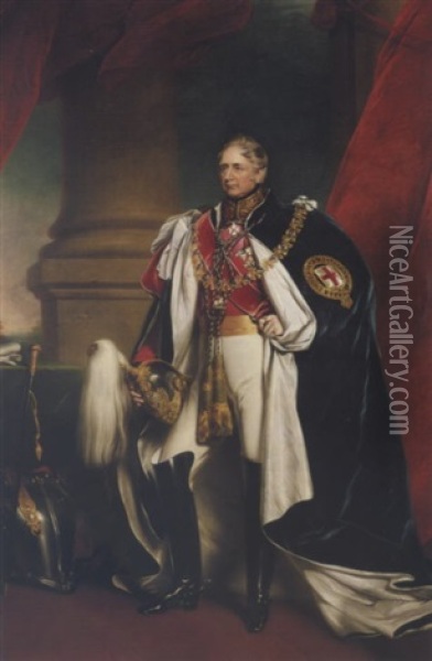 Portrait Of Charles William Stewart, 3rd Marquis Of Londonderry Oil Painting - James Godsell Middleton