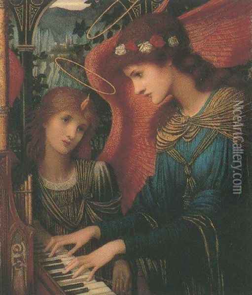 Saint Cecilia Oil Painting - John Melhuish Strudwick