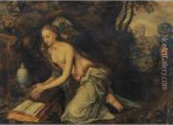 The Penitent Magdalene Oil Painting - Jan Massys
