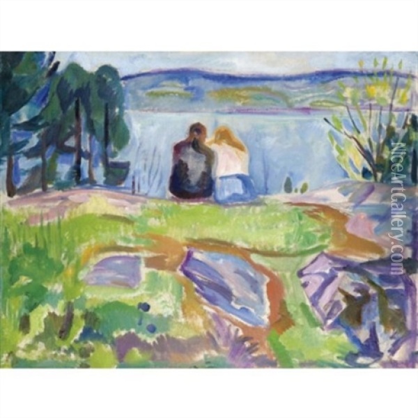Springtime Oil Painting - Edvard Munch