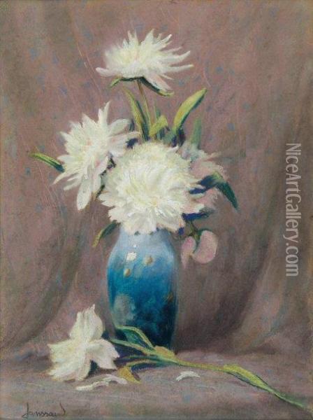Bouquet Au Vase Bleu Oil Painting - Mathurin Janssaud