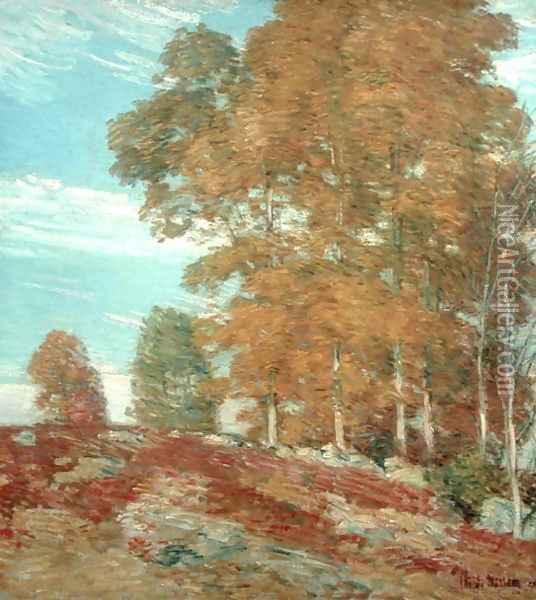 Autumn Hilltop, New England, 1906 Oil Painting - Childe Hassam