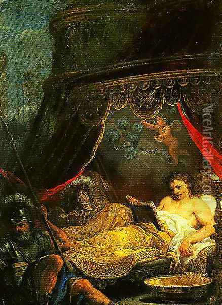 Alexander Reading Homer Oil Painting - Ciro Ferri