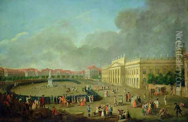 The Dedication of the Memorial to Frederick II at Kassel, 1783 Oil Painting - Johann Heinrich The Elder Tischbein
