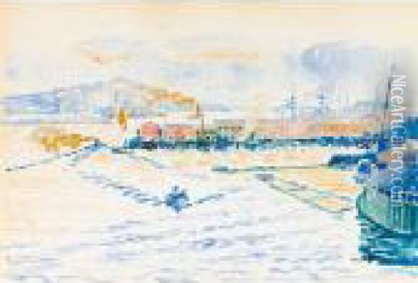 Le Port De Toulon Oil Painting - Henri Edmond Cross
