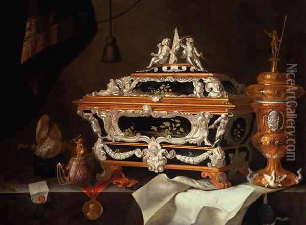 A Celebration of the Goldsmiths Art Oil Painting - Pieter Gerritsz. van Roestraten