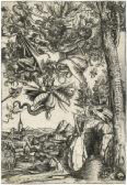Die Versuchung Des Hl Oil Painting - Lucas The Elder Cranach