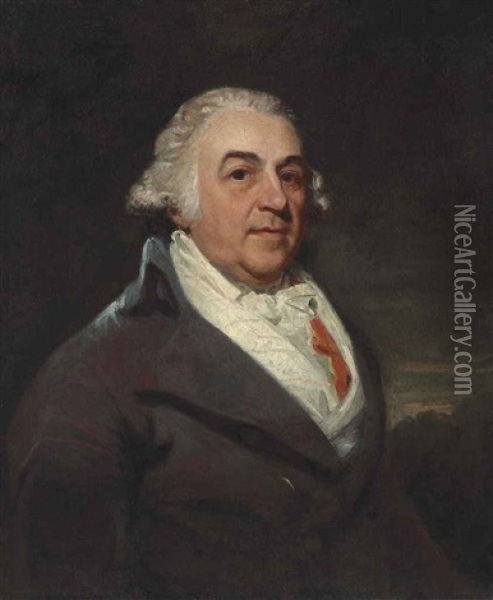 Portrait Of Richard Bache Oil Painting - Sir John Hoppner