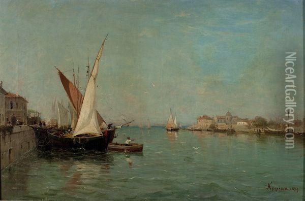 Port Mediterraneen Oil Painting - Adolphe Appian