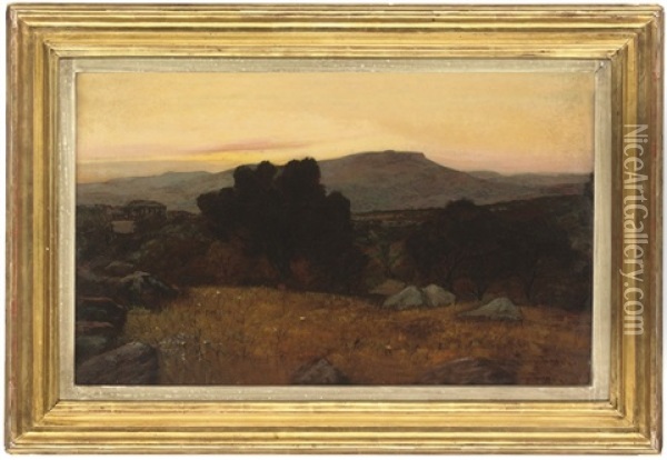 Sunset In Girgenti, Sicily Oil Painting - Sir William Blake Richmond