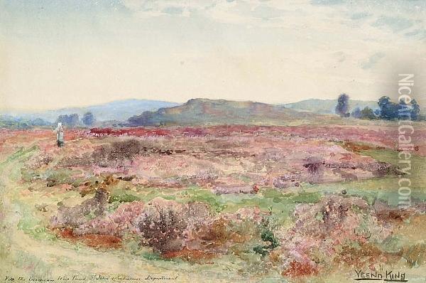 A Field Of Heather Oil Painting - Henry John Yeend King