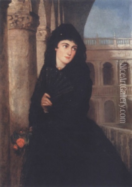 Annabel Mulvany, The Artist's Daughter Oil Painting - George Francis Mulvany