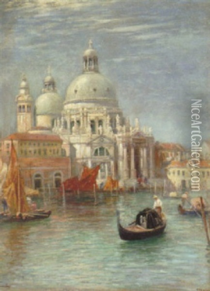 Santa Maria Della Salute, Venezia Oil Painting - Frans Wilhelm Odelmark
