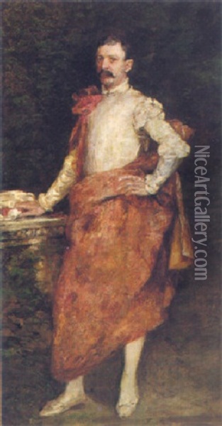 Portrait Of Mr.hargous (brother Of Mrs.de Forest) Oil Painting - Mariano Jose Maria Bernardo Fortuny y Carbo