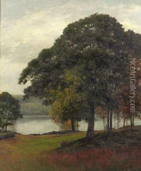 The River's Edge Oil Painting - George Harvey