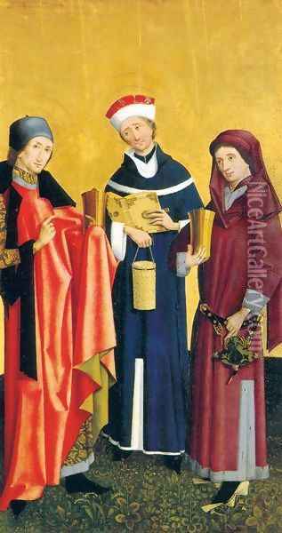 Sts Cosma, Damian and Pantaleon Oil Painting - German Unknown Masters
