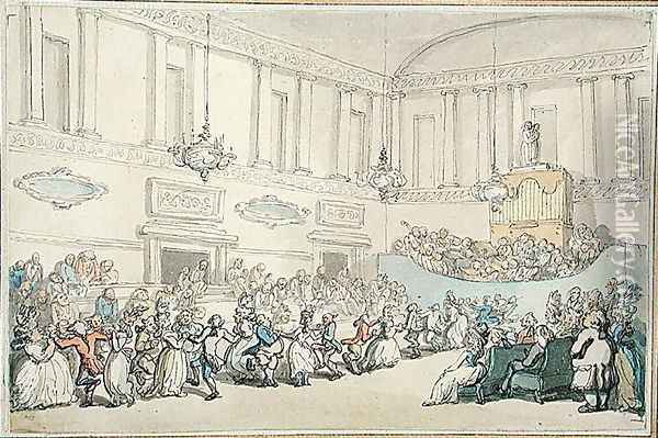 The Ball, from Scenes at Bath Oil Painting - Thomas Rowlandson