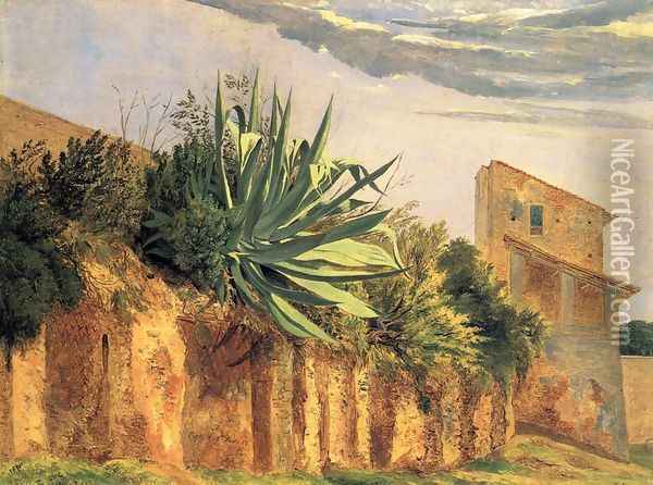At the Wall of Rome Oil Painting - Carl Wagner