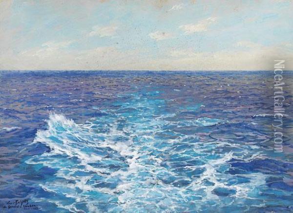 Das Kielwasser Der General Von Steuben Oil Painting - Hans Bohrdt